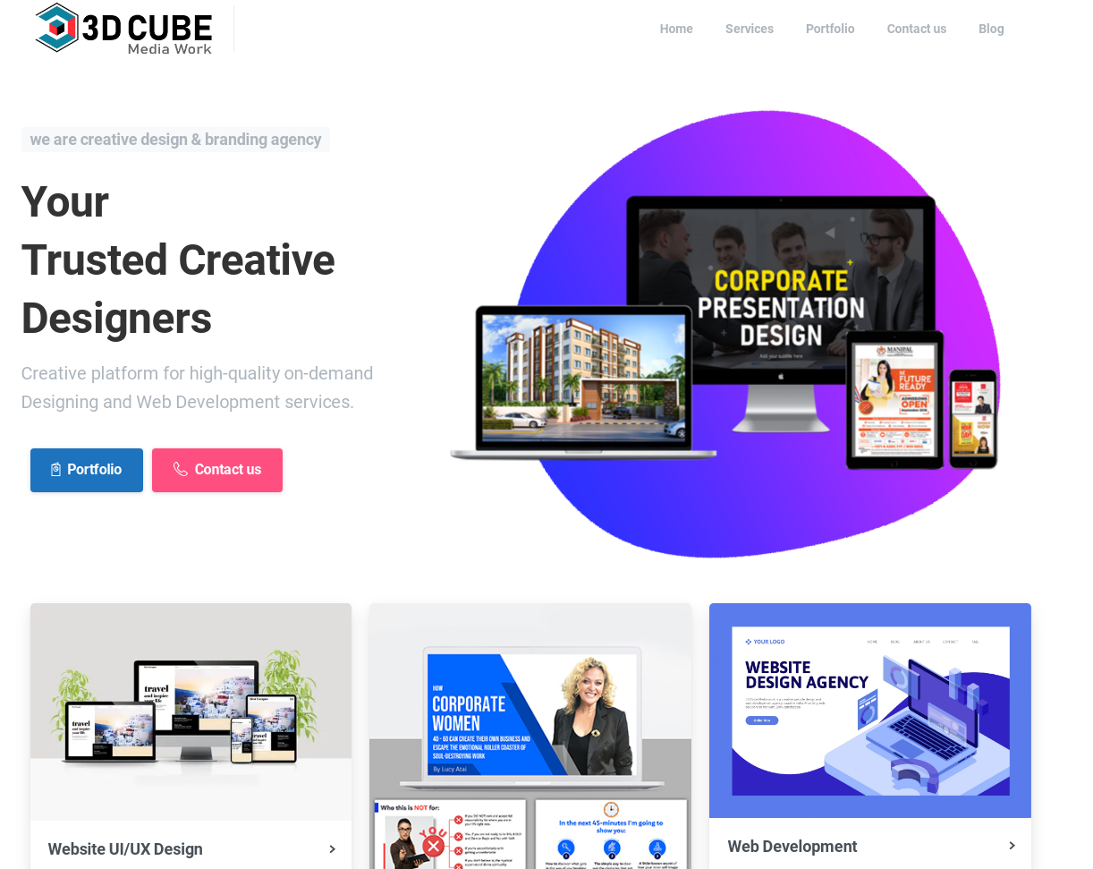 3D Cube Media Work – creative website design & branding agency